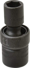 SK - 3/8" Drive 11mm Standard Universal Impact Socket - 6 Points, 2-1/8" OAL - Top Tool & Supply