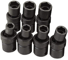 SK - 3/8" Drive 15mm Standard Universal Impact Socket - 6 Points, 2-1/4" OAL - Top Tool & Supply