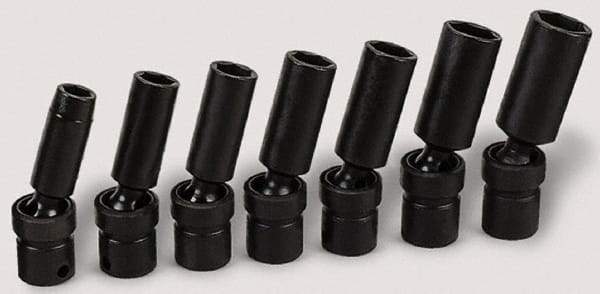 SK - 3/8" Drive 10mm Deep Universal Impact Socket - 6 Points, 3-1/8" OAL - Top Tool & Supply