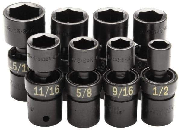 SK - 1/2" Drive 1-1/4" Standard Universal Impact Socket - 6 Points, 3-23/64" OAL - Top Tool & Supply