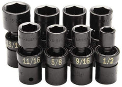 SK - 1/2" Drive 15/16" Standard Universal Impact Socket - 6 Points, 3-7/64" OAL - Top Tool & Supply