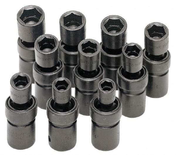 SK - 1/2" Drive 18mm Standard Universal Impact Socket - 6 Points, 2-55/64" OAL - Top Tool & Supply