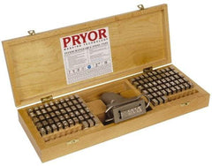 Pryor - 106 Piece, 3/8 Inch Character, Hardened Steel Type Set - 6 Character Capacity - Top Tool & Supply