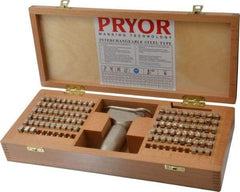 Pryor - 106 Piece, 1/4 Inch Character, Hardened Steel Type Set - 6 Character Capacity - Top Tool & Supply