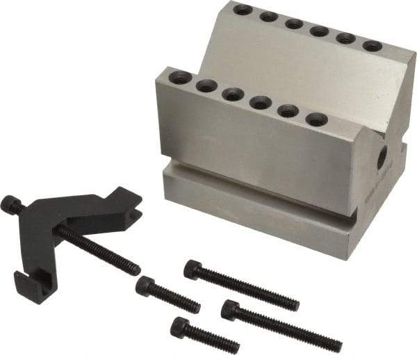 SPI - 2-3/8" Max Capacity, 90° Angle, Hardened Steel V-Block - 3" Long x 4" Wide x 3" High, Sold as Individual - Top Tool & Supply