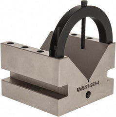 SPI - 4-3/8" Max Capacity, 90° Angle, Hardened Steel V-Block - 6" Long x 6" Wide x 4" High, Sold as Individual - Top Tool & Supply