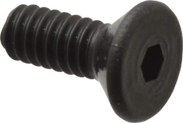 Value Collection - #2-56 UNC Hex Socket Drive, 82° Flat Screw - Alloy Steel, Black Oxide Finish, Fully Threaded, 1/4" OAL - Top Tool & Supply