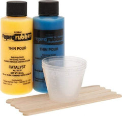 Flexbar - 130 ml Thin Pour Casting Material Kit - Thin Pour, 130 ml Kit, 1 Bottle of Base Material, 1 Bottle of Catalyst, 5 Measuring Cups, 10 Stirring Sticks - Top Tool & Supply