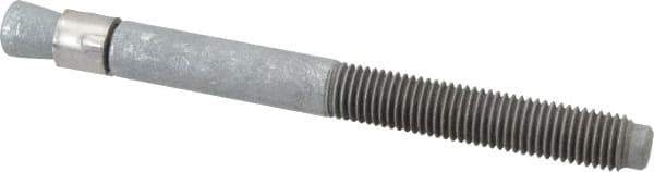 Value Collection - 3/4" Diam, 3/4" Drill, 8-1/2" OAL, 1-1/4" Min Embedment Wedge Expansion Concrete Anchor - Grade 5 Steel, Galvanized Finish, Hex Nut Head, Hex Drive, 4" Thread Length - Top Tool & Supply