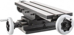 Interstate - 6" Table Width x 19 Table Length, 7-1/2" Cross Travel x 11" Longitudinal Travel, Slide Machining Table - 5" Overall Height, Two 9/16" Longitudinal T Slots, 10-1/2" Base Length x 8" Base Width - Top Tool & Supply