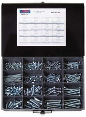 Value Collection - 384 Piece Steel Carriage Bolt - 1/4-20 to 1/2-13 Thread, Zinc Plated - Top Tool & Supply