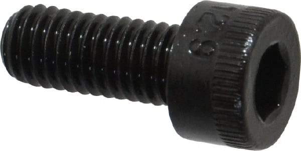 Made in USA - M5x0.80 Metric Coarse Hex Socket Drive, Socket Cap Screw - Grade 12.9 Alloy Steel, Black Oxide Finish, Fully Threaded, 12mm Length Under Head - Top Tool & Supply