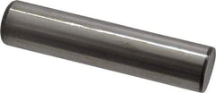 Made in USA - 1/2" Diam x 2-1/4" Pin Length Grade 8 Alloy Steel Standard Dowel Pin - Bright Finish, C 47-58 & C 60 (Surface) Hardness, 29,450 Lb (Single Shear), 58,900 Lb (Double Shear) Breaking Strength, 1 Beveled & 1 Rounded End - Top Tool & Supply