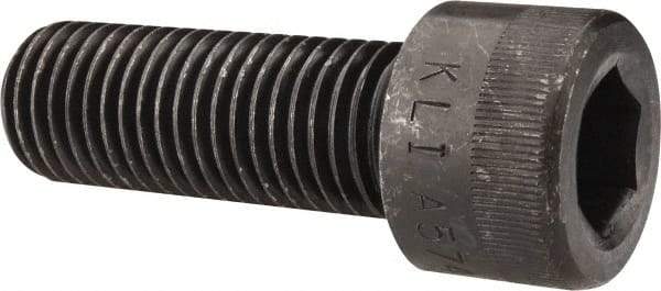 Made in USA - 1-8 UNC Hex Socket Drive, Socket Cap Screw - Alloy Steel, Black Oxide Finish, Fully Threaded, 2-3/4" Length Under Head - Top Tool & Supply