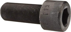 Made in USA - 1-14 UNF Hex Socket Drive, Socket Cap Screw - Alloy Steel, Black Oxide Finish, Fully Threaded, 2-1/2" Length Under Head - Top Tool & Supply