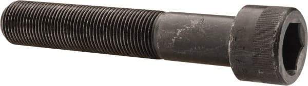 Made in USA - 7/8-14 UNF Hex Socket Drive, Socket Cap Screw - Alloy Steel, Black Oxide Finish, Partially Threaded, 5" Length Under Head - Top Tool & Supply