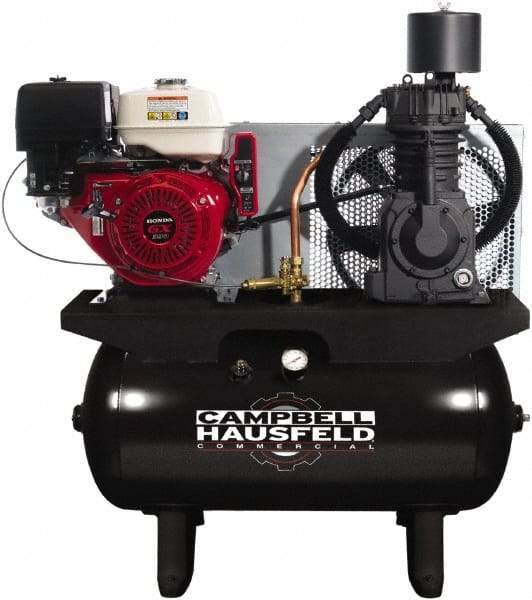 Campbell Hausfeld - 13 HP Stationary Gas Air Compressor - Honda Engine, Horizontal Configuration, 30 Gallon, 24.3 CFM, 175 Max psi - Top Tool & Supply