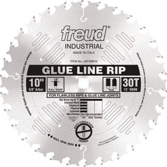 Freud - 10" Diam, 5/8" Arbor Hole Diam, 30 Tooth Wet & Dry Cut Saw Blade - Carbide-Tipped, Standard Round Arbor - Top Tool & Supply