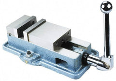 Interstate - 5" Jaw Width, 4-11/32" Jaw Opening Capacity, Horizontal Stationary Machine Vise - Manual Operation, 7,425 Lb Capacity, 1 Station, 14-3/8" Long x 3.94" High x 1-3/8" Deep, 1-3/8" Jaw Height, Cast Iron - Top Tool & Supply