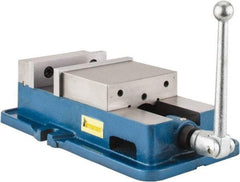 Interstate - 6" Jaw Width, 5-29/32" Jaw Opening Capacity, Horizontal Stationary Machine Vise - Manual Operation, 7,875 Lb Capacity, 1 Station, 16.85" Long x 4.72" High x 1-1/2" Deep, 1-1/2" Jaw Height, Cast Iron - Top Tool & Supply