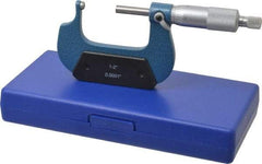 Value Collection - 1 to 2 Inch Measurement Range, 0.0001 Inch Graduation, Spherical Anvil, Ratchet Stop Thimble, Mechanical Anvil, Tube Micrometer - Accurate Up to 0.0001 Inch, Accurate Up to 0.0001 Inch, Enamel Finish, Carbide - Top Tool & Supply