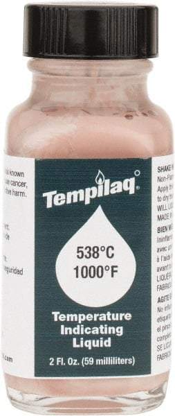 Tempil - 1,000°F Temp Indicating Liquid - 2 Ounce Container, 538°C - Top Tool & Supply