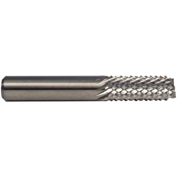 M.A. Ford - 0.8mm Diam, End Mill End, Solid Carbide Diamond Pattern Router Bit - 1-1/2" OAL - Top Tool & Supply