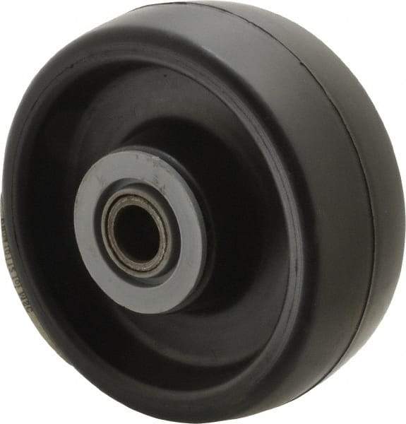 Albion - 4 Inch Diameter x 1-1/2 Inch Wide, Polyolefin Caster Wheel - 400 Lb. Capacity, 1-5/8 Inch Hub Length, 1/2 Inch Axle Diameter, Roller Bearing - Top Tool & Supply