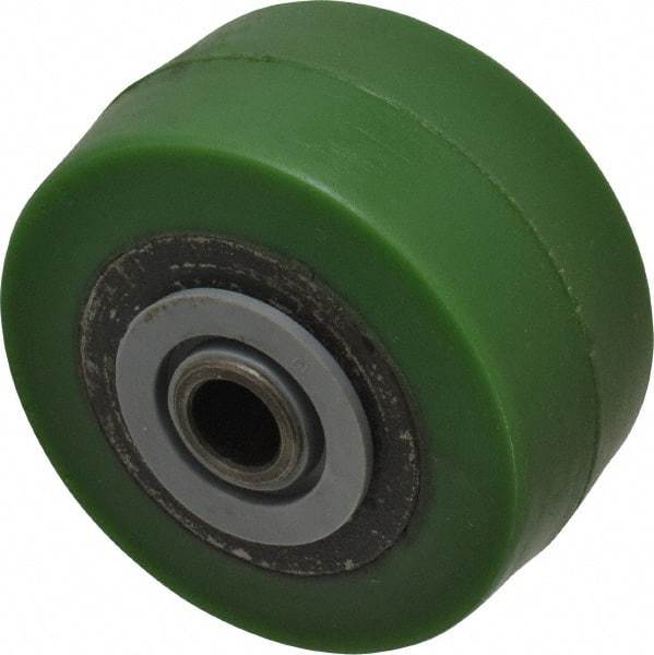 Albion - 3-1/4 Inch Diameter x 1-5/8 Inch Wide, Polyurethane Caster Wheel - 420 Lb. Capacity, 1-7/8 Inch Hub Length, 1/2 Inch Axle Diameter, Roller Bearing - Top Tool & Supply