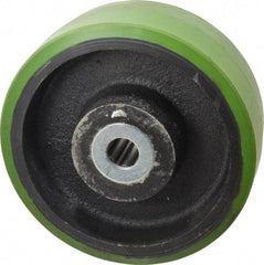 Albion - 8 Inch Diameter x 3 Inch Wide, Polyurethane Caster Wheel - 2,520 Lb. Capacity, 3-1/4 Inch Hub Length, 1 Inch Axle Diameter, Roller Bearing - Top Tool & Supply