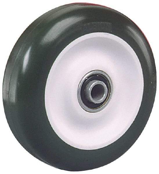 Albion - 3-1/2 Inch Diameter x 1-1/4 Inch Wide, Polyurethane Caster Wheel - 360 Lb. Capacity, 1-3/8 Inch Hub Length, 3/8 Inch Axle Diameter, Ball Bearing - Top Tool & Supply