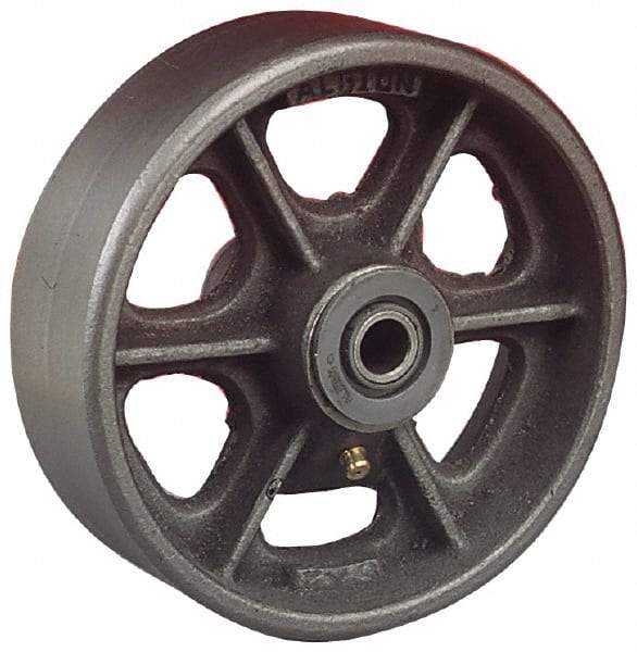 Albion - 10 Inch Diameter x 3 Inch Wide, Cast Iron Caster Wheel - 2,800 Lb. Capacity, 3-1/4 Inch Hub Length, 1 Inch Axle Diameter, Roller Bearing - Top Tool & Supply