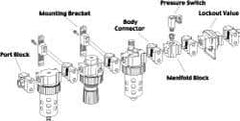 Parker - Nitrile FRL Modular Port Block Kit - Use with P3N - Top Tool & Supply