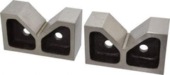 Value Collection - 3-1/16" Max Capacity, 90° Angle, Cast Iron V-Block - 6" Long x 2-7/16" Wide x 3-1/2" High, Sold as Matched Pair - Top Tool & Supply