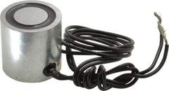 Mag-Mate - 1-1/2" Diam, 6.2 Watts, 80 Lb Max Magnetic Pull Electromagnet - 1/4-20 Thread, 24 DC Output Voltage - Top Tool & Supply