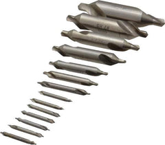 Keo - 14 Piece, #5/0 to 8, Plain Edge, High Speed Steel Combo Drill & Countersink Set - 60° Incl Angle - Top Tool & Supply