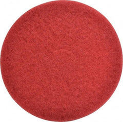 3M - Spray Buffing Pad - 14" Machine, Red Pad, Polyester - Top Tool & Supply