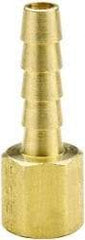 Parker - 3/8 NPT Thread Hose Barb x Female NPT Connector - 3/8" ID Hose x 0.415" OD Hose, Brass - Top Tool & Supply