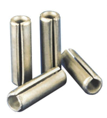 Value Collection - 12mm Diam x 45mm Long Slotted Spring Pin - Grade 1070-1080 Steel, Plain Finish - Top Tool & Supply