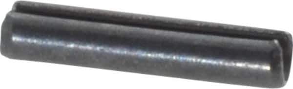 Value Collection - 2mm Diam x 10mm Long Slotted Spring Pin - Grade 1070-1080 Steel, Plain Finish - Top Tool & Supply