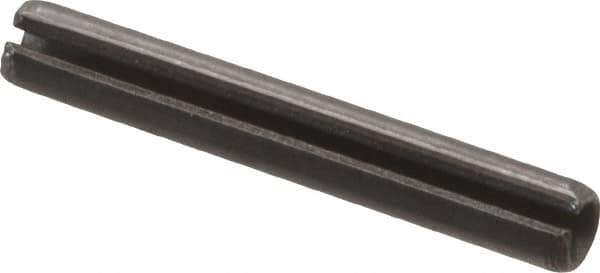 Value Collection - 2mm Diam x 14mm Long Slotted Spring Pin - Grade 1070-1080 Steel, Plain Finish - Top Tool & Supply