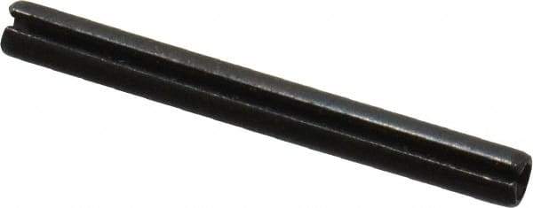 Value Collection - 2mm Diam x 20mm Long Slotted Spring Pin - Grade 1070-1080 Steel, Plain Finish - Top Tool & Supply