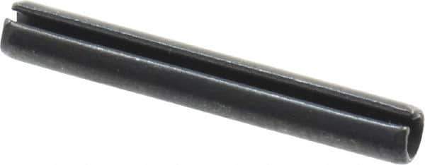 Value Collection - 3mm Diam x 22mm Long Slotted Spring Pin - Grade 1070-1080 Steel, Plain Finish - Top Tool & Supply