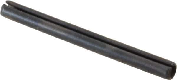 Value Collection - 3mm Diam x 32mm Long Slotted Spring Pin - Grade 1070-1080 Steel, Plain Finish - Top Tool & Supply