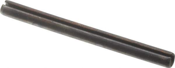 Value Collection - 3mm Diam x 35mm Long Slotted Spring Pin - Grade 1070-1080 Steel, Plain Finish - Top Tool & Supply