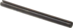 Value Collection - 3mm Diam x 35mm Long Slotted Spring Pin - Grade 1070-1080 Steel, Plain Finish - Top Tool & Supply