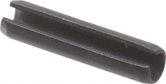 Value Collection - 3.5mm Diam x 16mm Long Slotted Spring Pin - Grade 1070-1080 Steel, Plain Finish - Top Tool & Supply