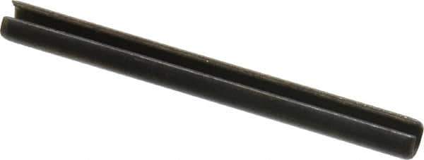 Value Collection - 3.5mm Diam x 40mm Long Slotted Spring Pin - Grade 1070-1080 Steel, Plain Finish - Top Tool & Supply