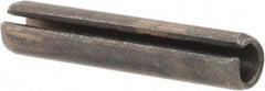 Value Collection - 4mm Diam x 20mm Long Slotted Spring Pin - Grade 1070-1080 Steel, Plain Finish - Top Tool & Supply