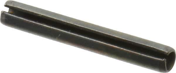 Value Collection - 4mm Diam x 28mm Long Slotted Spring Pin - Grade 1070-1080 Steel, Plain Finish - Top Tool & Supply